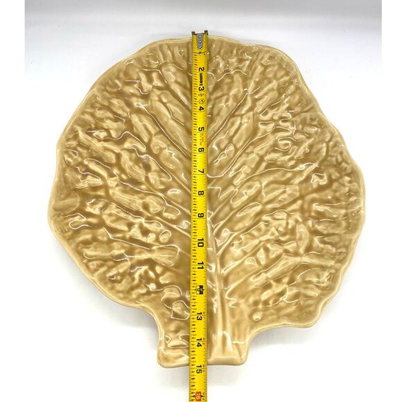 Vintage Secla 15" Brown Cabbage Chop Plate / Platter Portugal - Picture 2 of 5